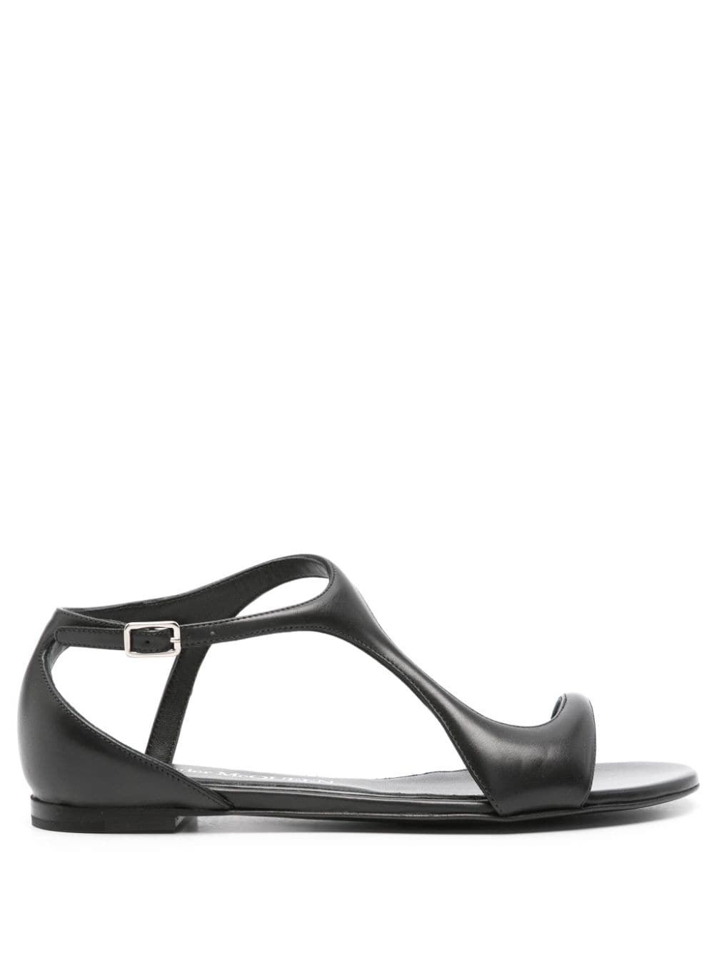 leather flat sandals