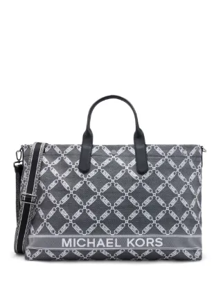 Michael Kors Bolsa Tote Hudson De Jacquard | Preto | FARFETCH BR Michael Kors Bolsa Tote Hudson De Jacquard | Preto | FARFETCH BR