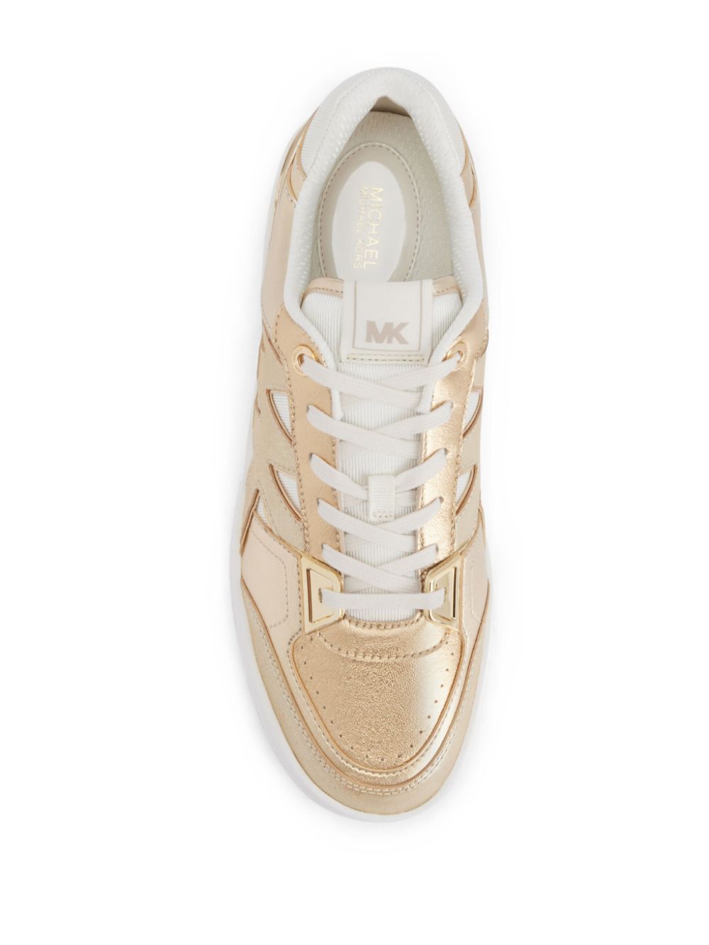 Michael Kors Rebel metallic leather sneakers Gold