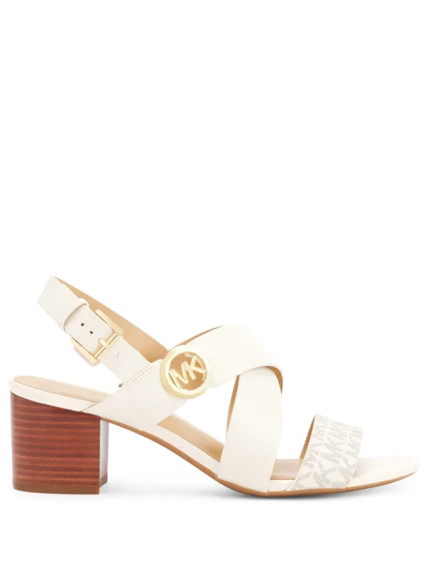 Michael Kors Sandals Logo Michael Kors Goldie Logo Sandal In Brown