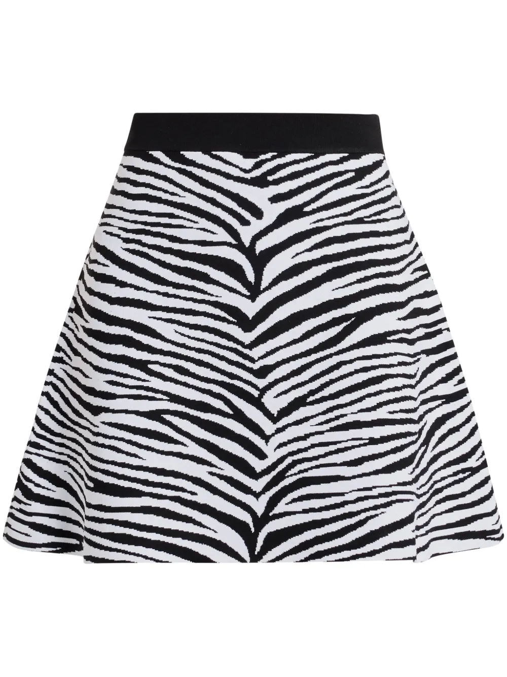Michael Kors Rok met A-lijn en zebraprint Wit