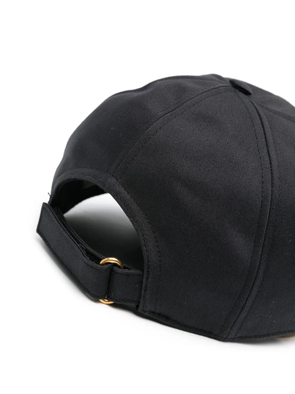 Shop Gucci Embossed-logo Cotton Cap In Schwarz