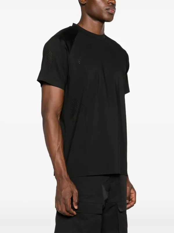 【関税込み】HELIOT EMIL ブラック Intine Tシャツ HELIOT EMIL logo-print Cotton T-shirt | Black | FARFETCH