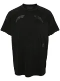 HELIOT EMIL Intine round-neck perforated T-shirt - Black