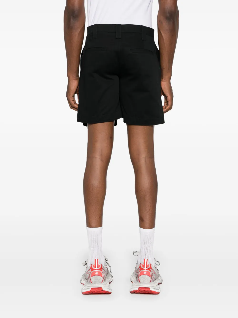 Shop Members Of The Rage Mid-rise Twill Cargo Shorts In Black