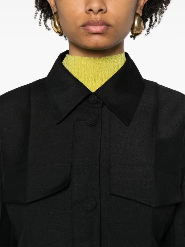 【関税込み】fendi Tailored cropped jacket FENDI Tailored Cropped Blazer | Black | FARFETCH