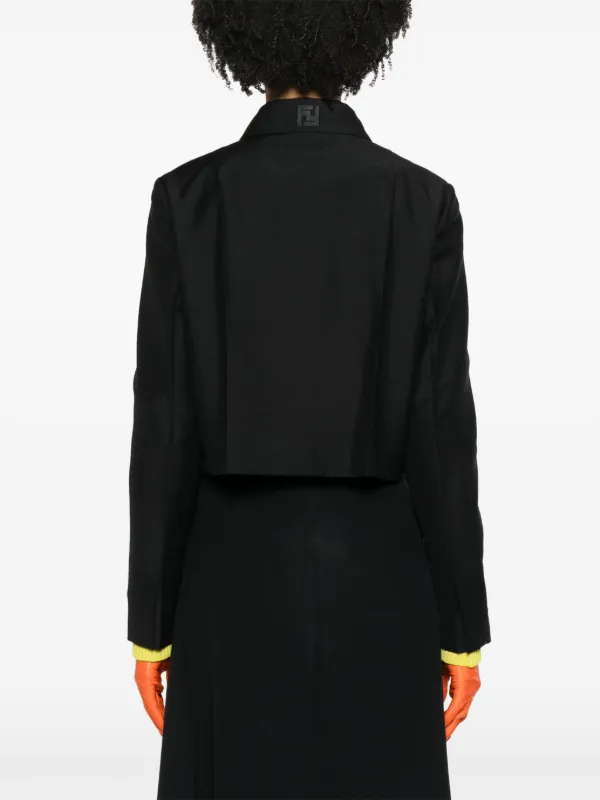 【関税込み】fendi Tailored cropped jacket FENDI Tailored Cropped Blazer | Black | FARFETCH