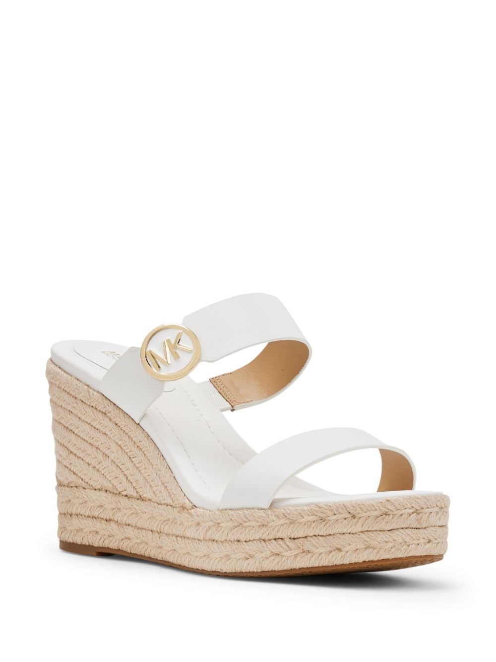 Michael Kors Lucinda leather wedge sandals - Wit