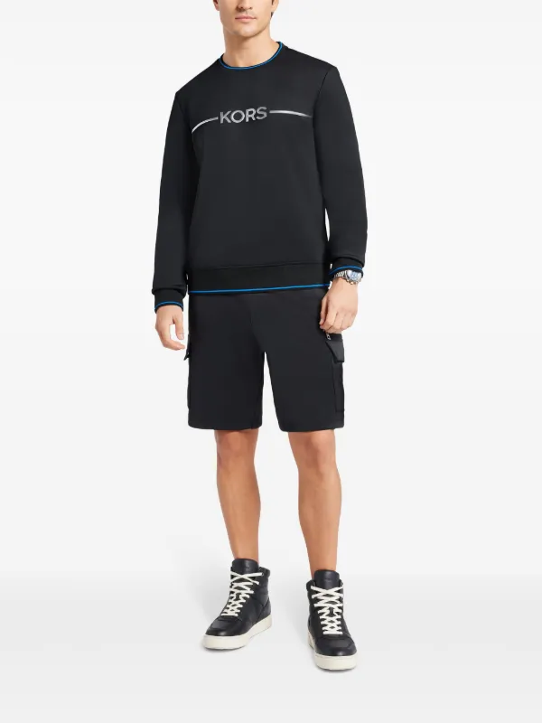 ★Michael Kors★即日発送 メンズ クルーネック スウェット Michael Kors クルーネック スウェットシャツ | ブラック