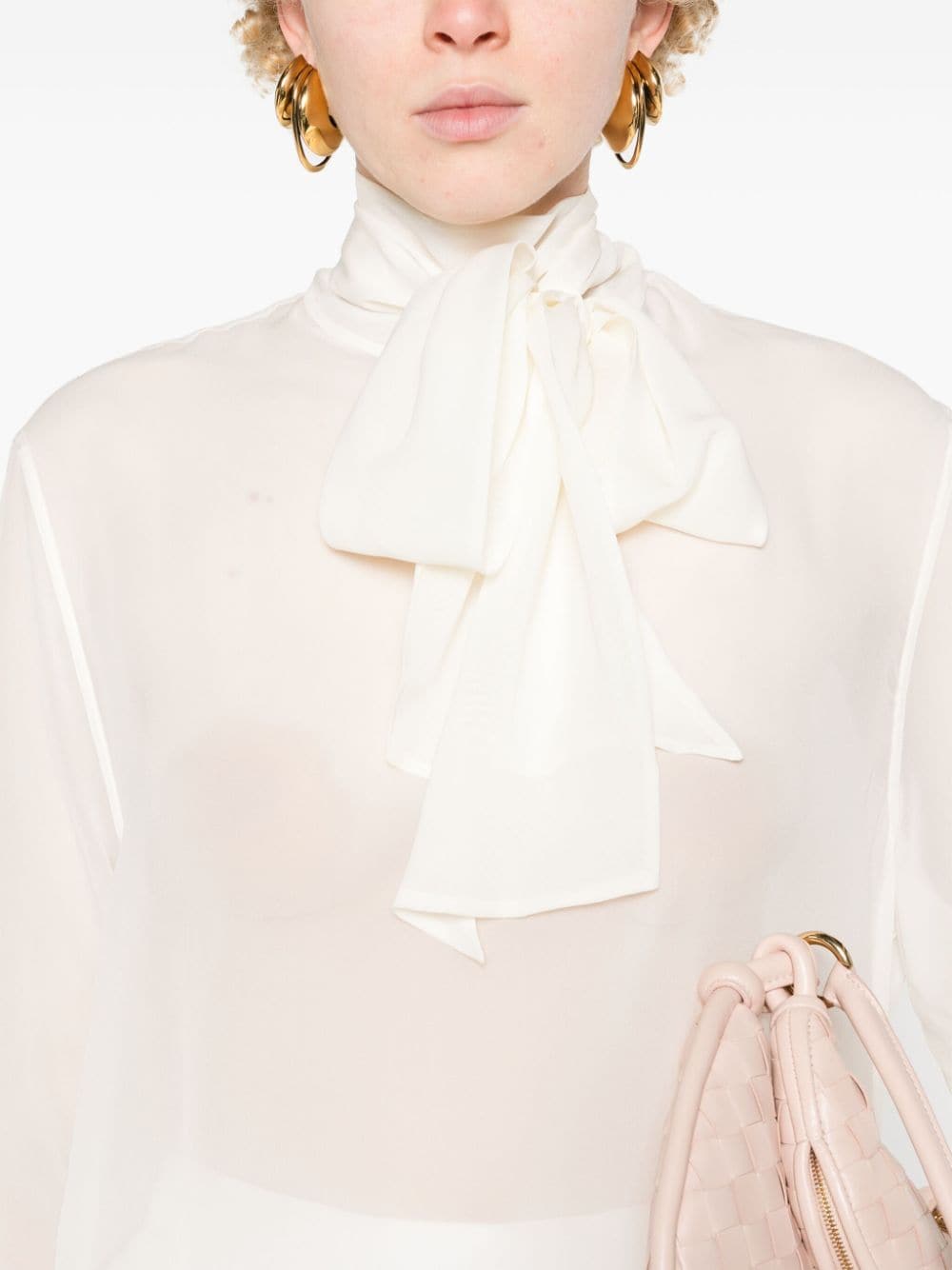 Fabiana Filippi Doorzichtige blouse Wit