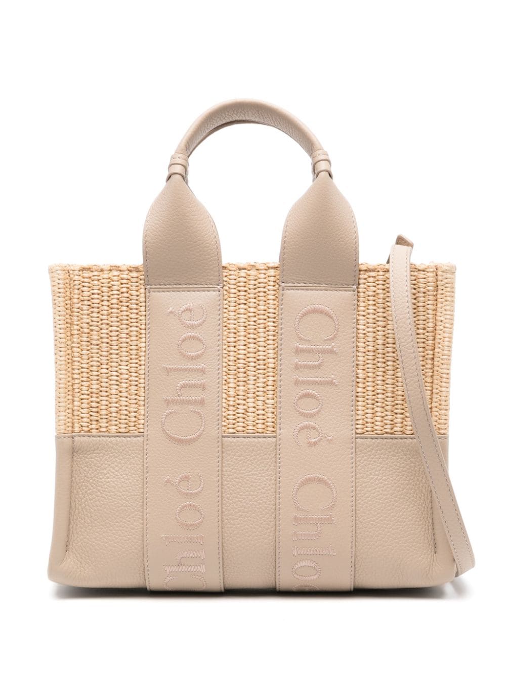 Chloé Small Woody Tote Bag In Neutrals