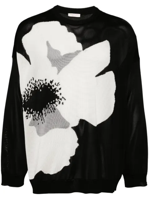 Valentino Garavani Flower-print cotton-jersey sweatshirt