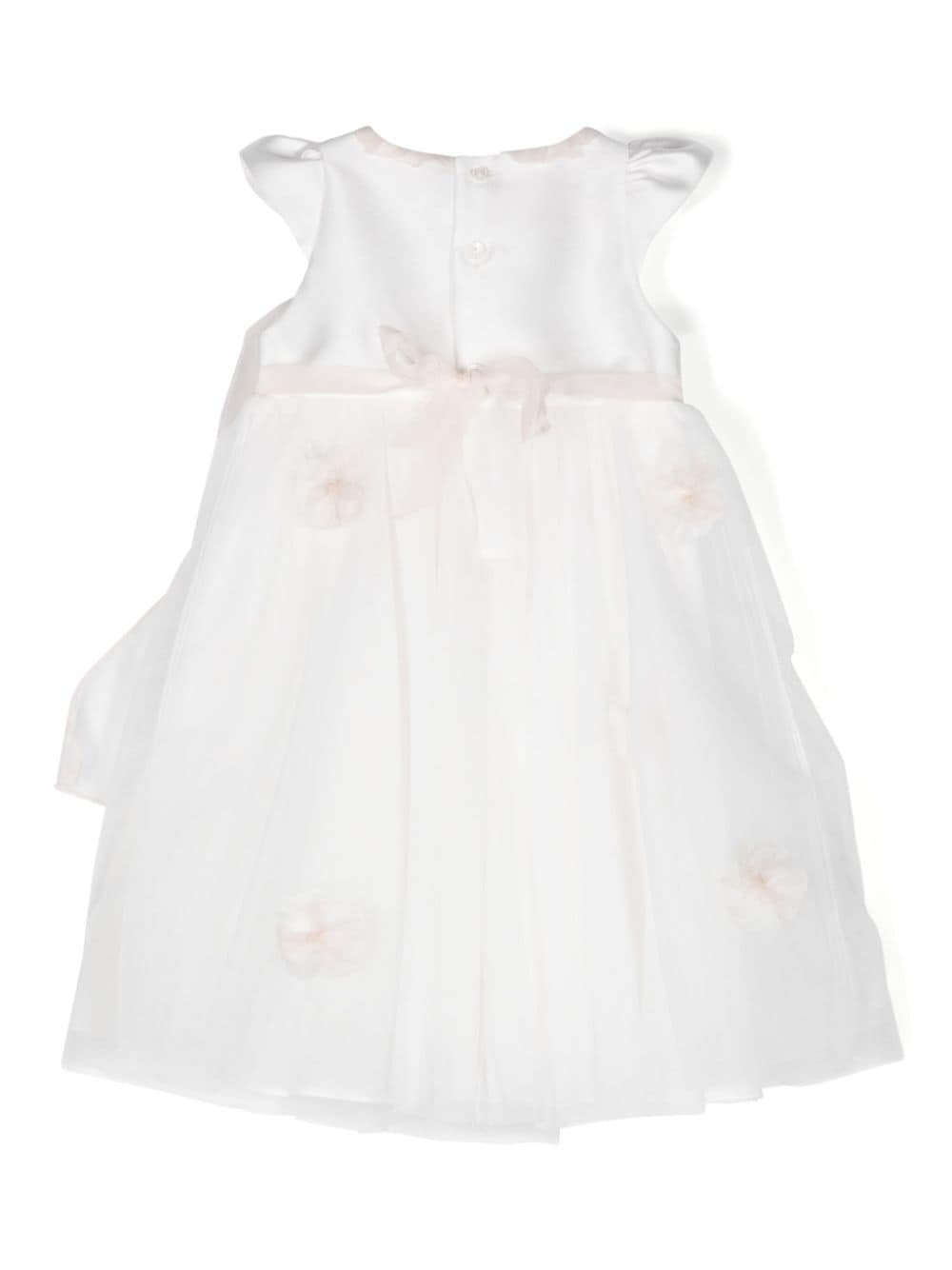 Shop La Stupenderia Oversize-bow-detail Dress In White