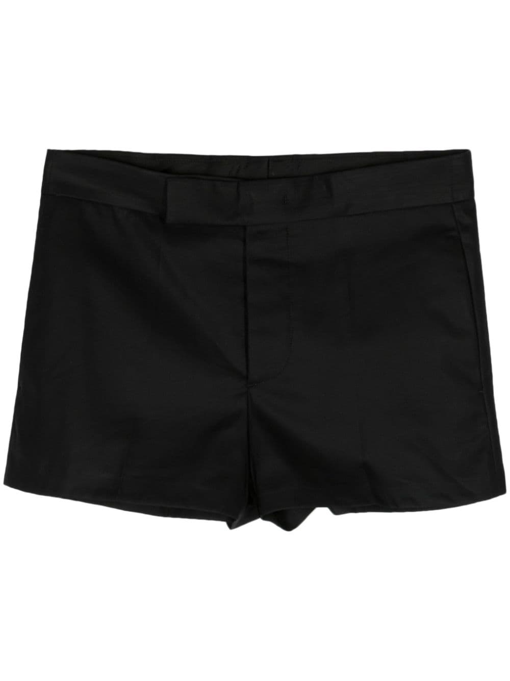 Sapio Tailored Cotton Mini Shorts In Black