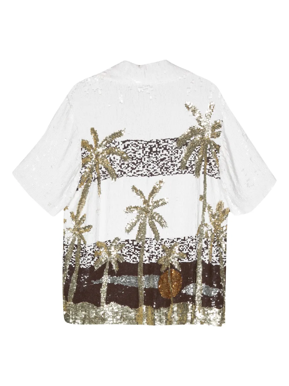 P.A.R.O.S.H. palm tree-print sequin-embellished shirt | Shirts | Image 2