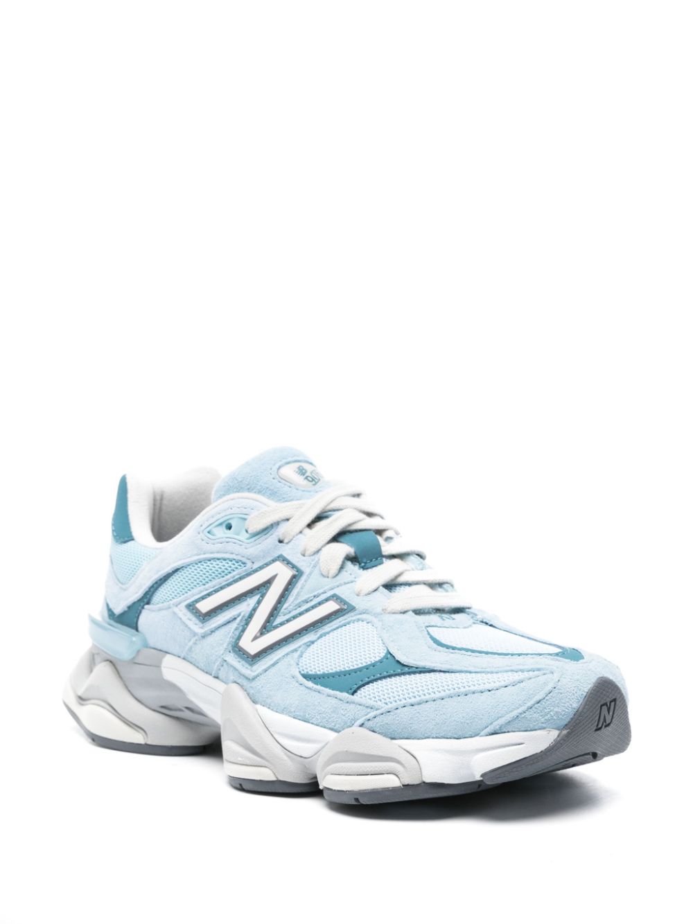New Balance 9060 logo-patch suede sneakers Blue