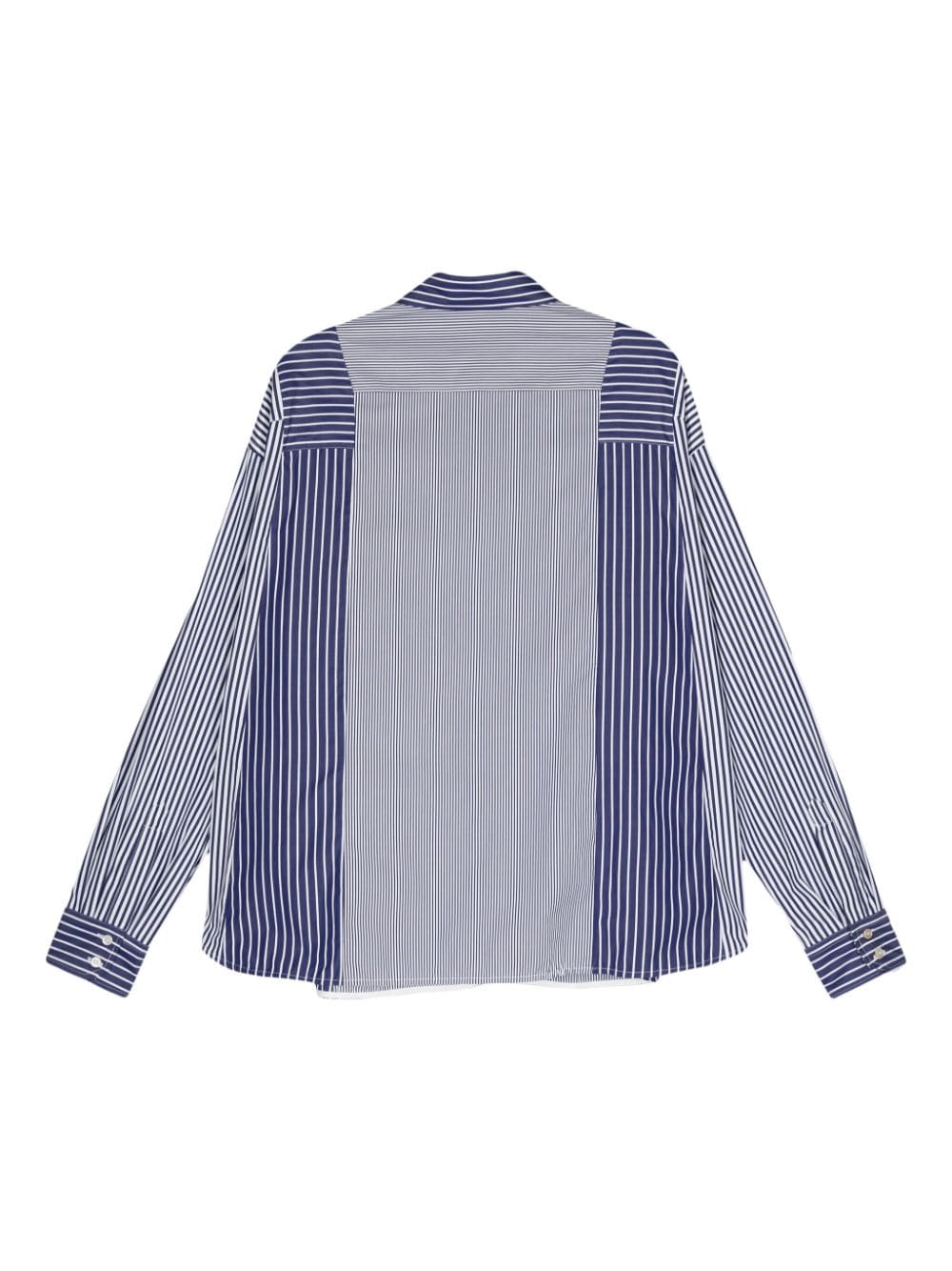 Shop Colville Frankenstein Striped Cotton Shirt In Blue