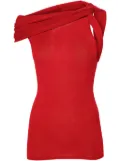 Rick Owens twisted-neckline knitted tank top - Red