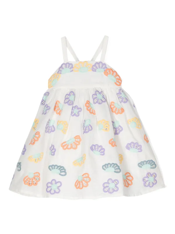 Stella McCartney Kids floral-embroidered Dress | White | FARFETCH Stella McCartney Kids floral-embroidered Dress | White | FARFETCH