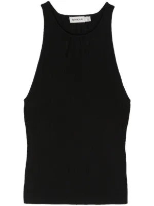 Jean Paul Gaultier ribbed-knit Cotton Tank Top | Black | FARFETCH