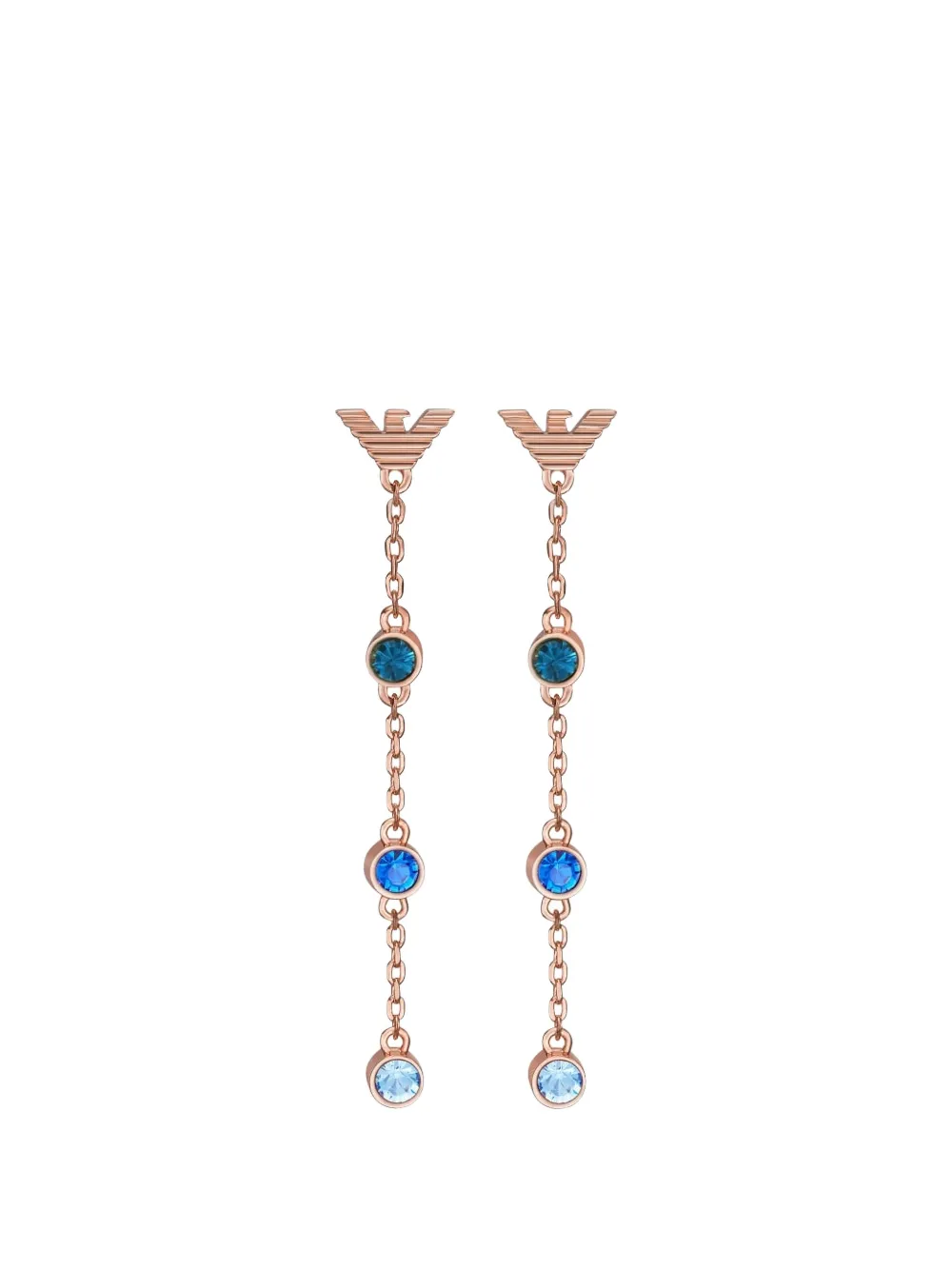 Emporio Armani Ohrringe-Set mit Logo-Schild - Rosa