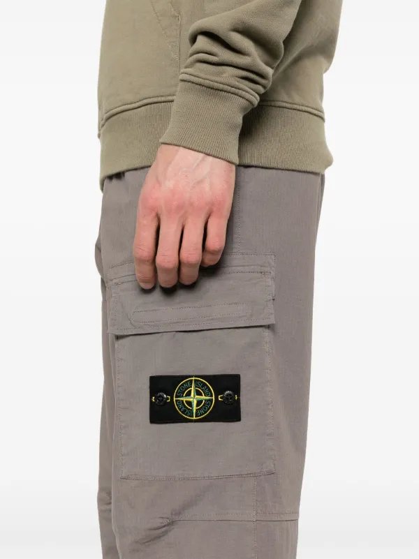 Stone Island Compass-motif Cargo Pants | Grey | FARFETCH