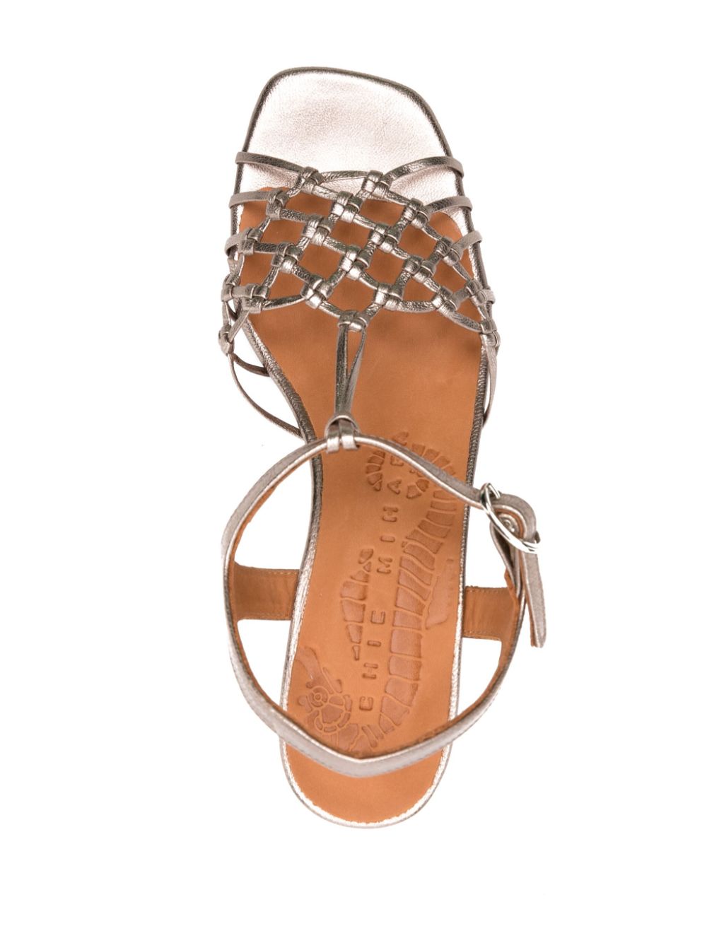 Shop Chie Mihara Lantes 65mm Leather Sandals In Silver