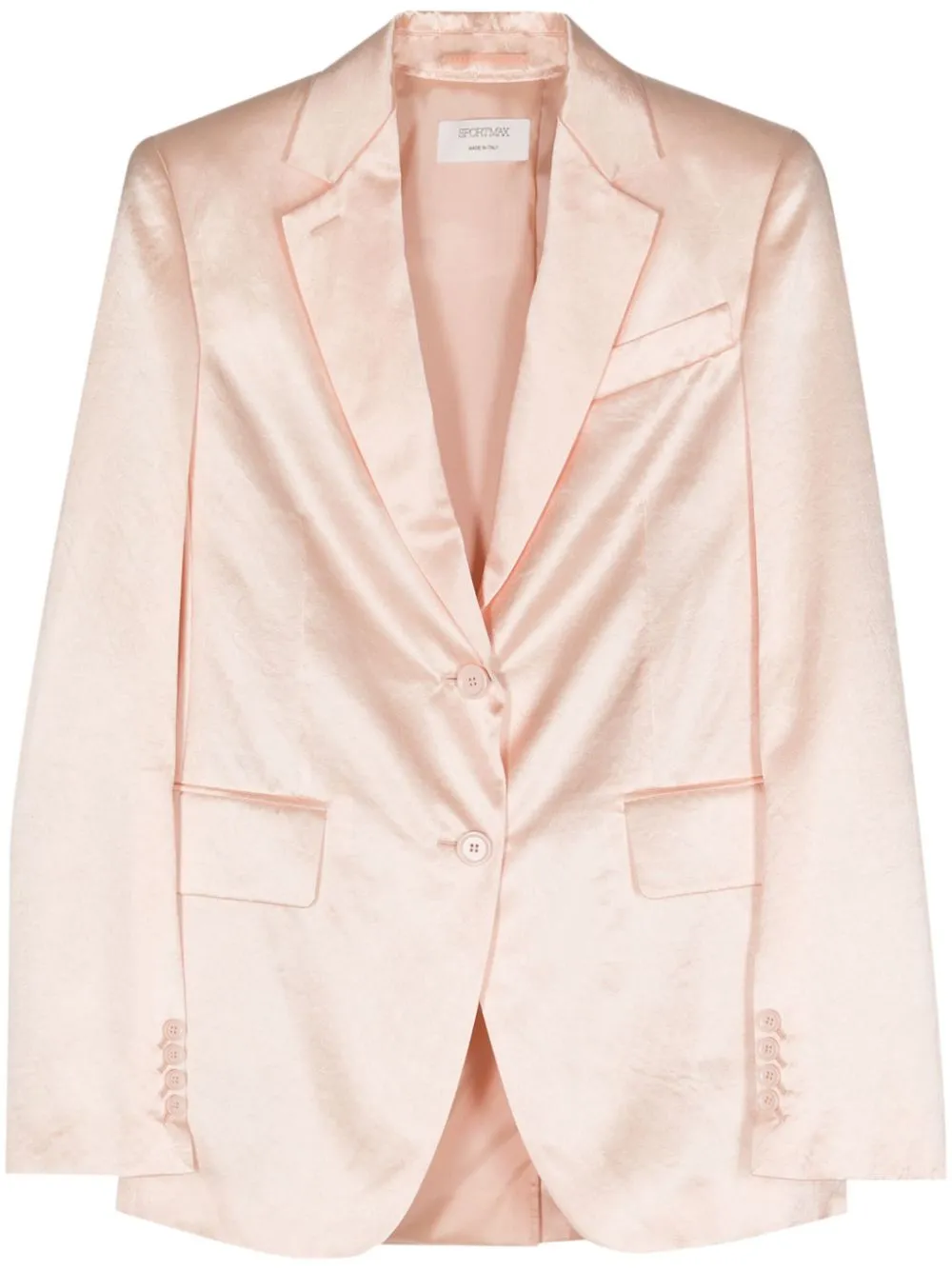 Sportmax Volante Single-breasted Jacket In Pink