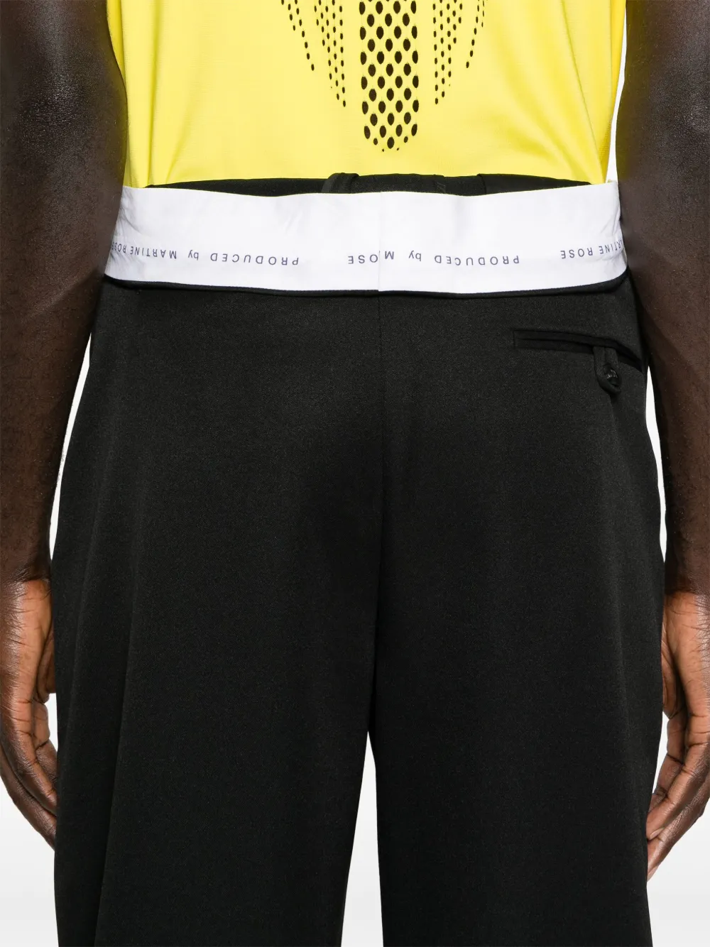 Martine Rose Rolled Waistband Tailored Trousers In Black