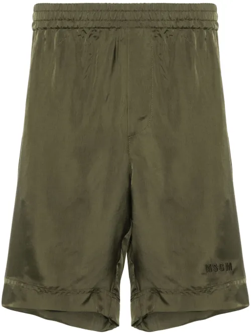 Short de sport à logo brodé - MSGM - Modalova