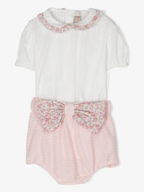 La Stupenderia oversized-bow shorts set