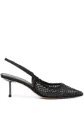 Le Silla Gilda 60mm embellished slingback pumps - Black
