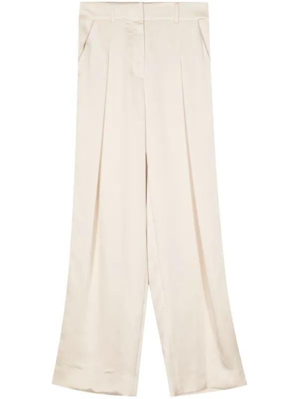 Simkhai Mercer Satin Trousers in Neutrals