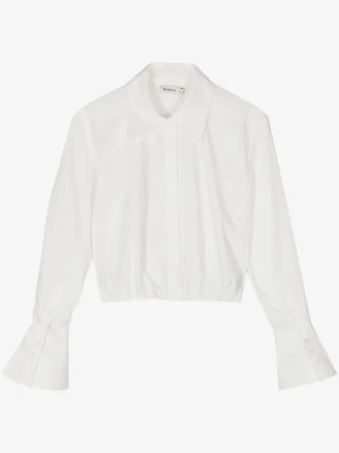 SIMKHAI  Blythe poplin cropped shirt