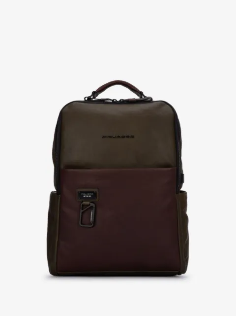 PIQUADRO logo-lettering leather  backpack