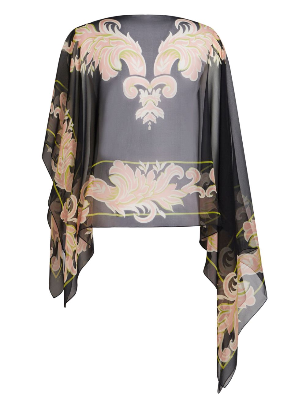 ETRO Venus-print silk poncho Women