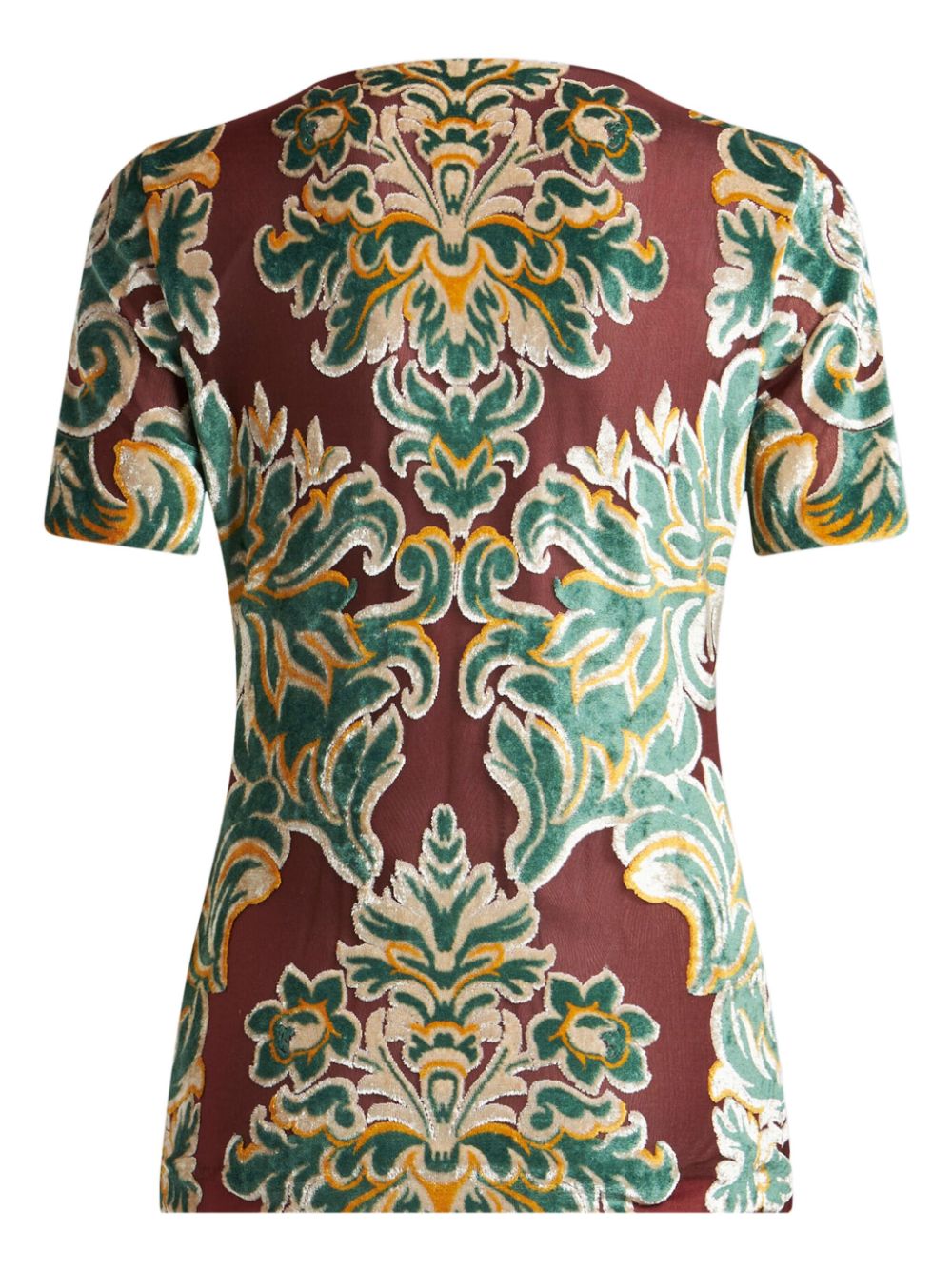 ETRO patterned-jacquard tulle T-shirt Women