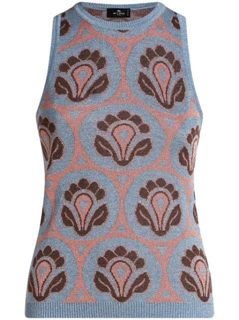 ETRO Aurea-jacquard knitted top Women