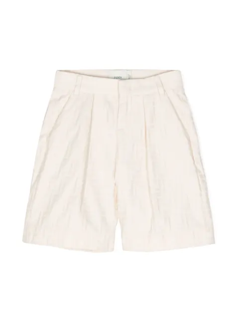 Fendi Kids pantalones cortos estilo smart con logo FF en jacquard