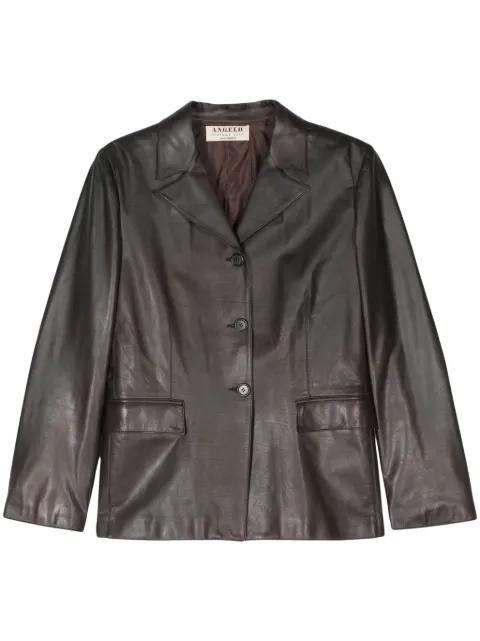 A.N.G.E.L.O. Vintage Cult shoulder-pads leather blazer