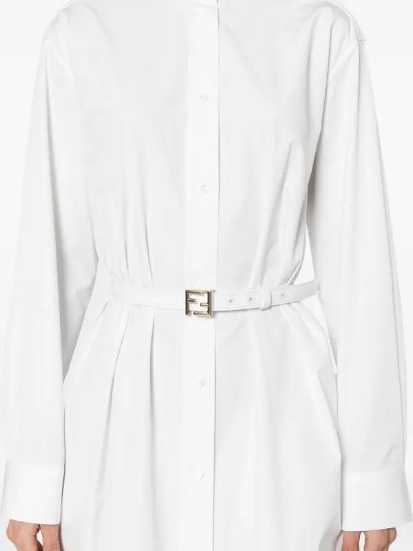 ワンピース Fendi Shirt Dress FENDI Belted Shirt Dress | White | FARFETCH