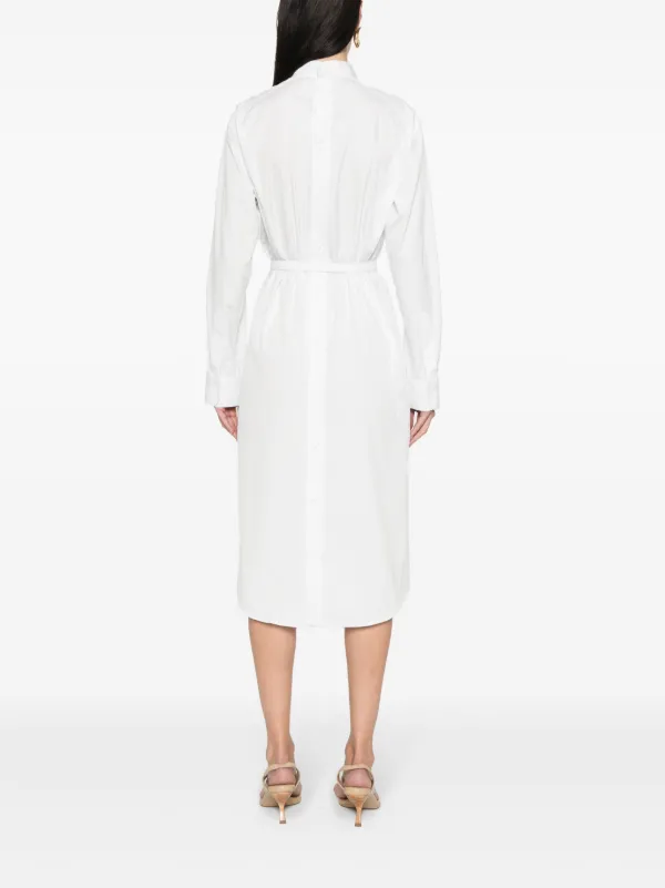 FENDI Belted Shirt Dress | White | FARFETCH