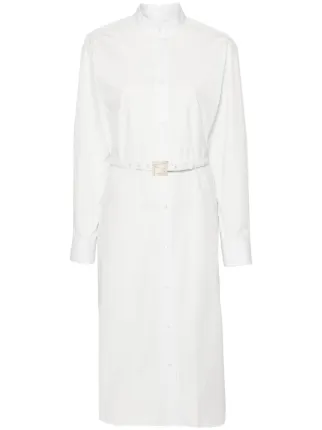 fendi white shirt dress FENDI Belted Shirt Dress | White