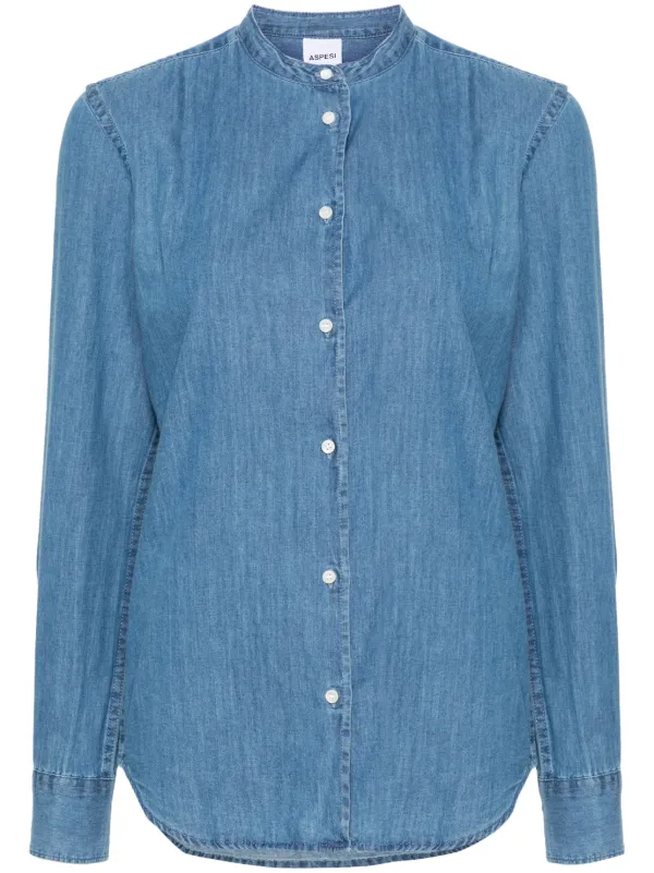 ASPESI Denim Cotton Shirt in Blue