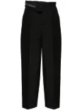 FENDI pressed-crease tapered trousers - Black