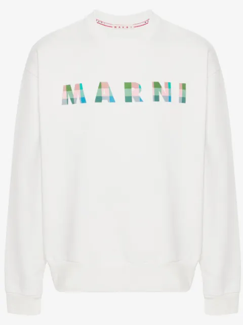 Marni logo-print cotton sweatshirt