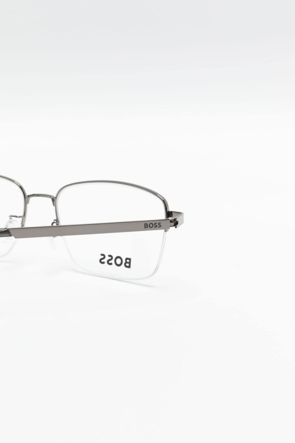 BOSS 1474 bril met rechthoekig montuur Zilver