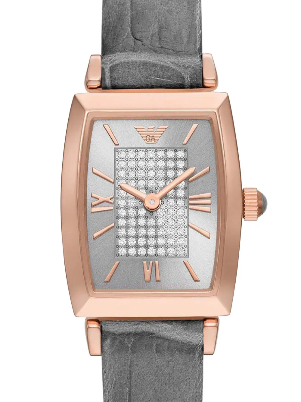 Emporio Armani 26 mm verfraaid met kristallen - Grijs