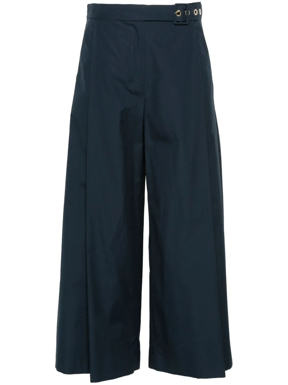 's Max Mara Wide-leg Poplin Trousers In Blue