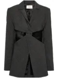 Coperni pinstriped twisted blazer - Grey